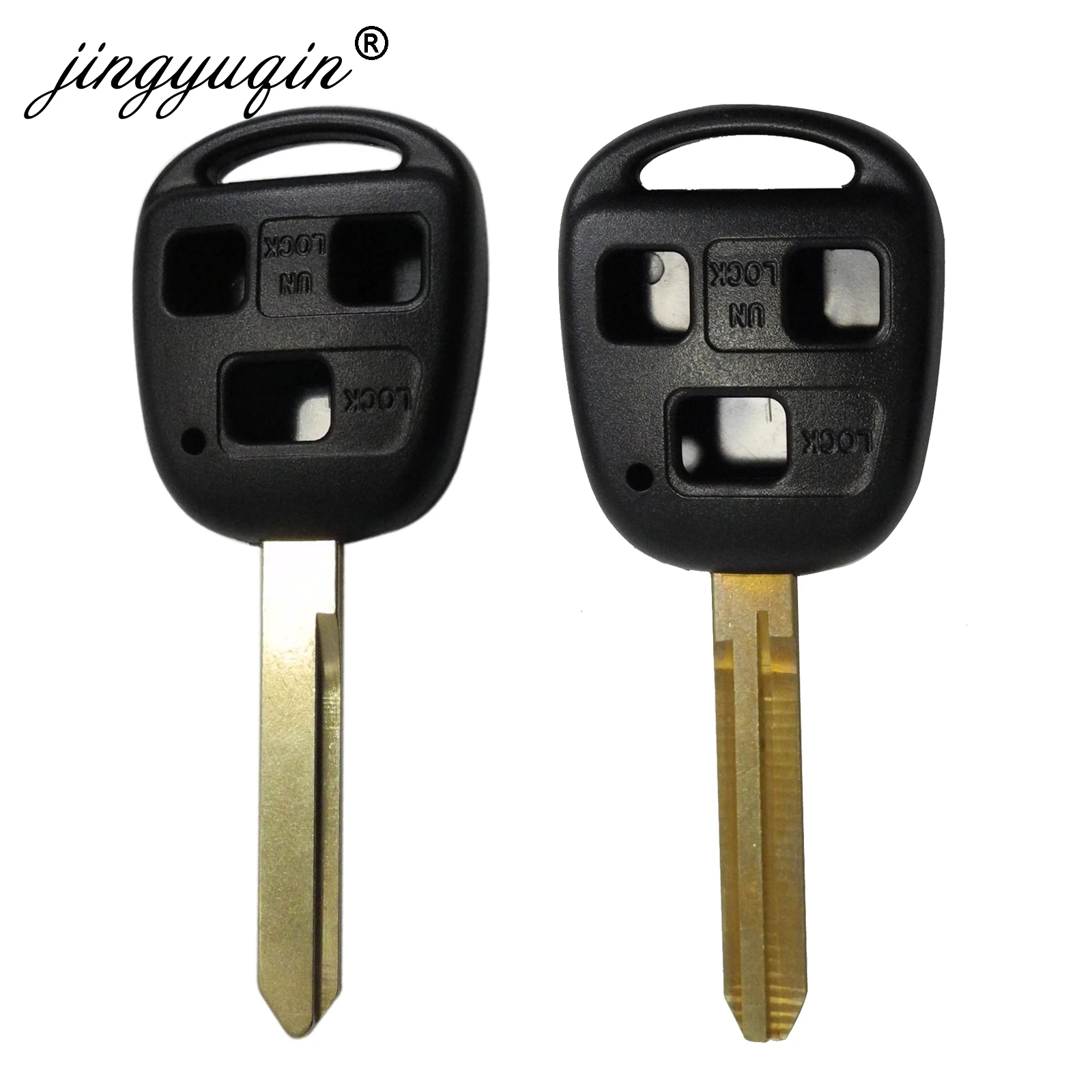 

jingyuqin TOY43/TOY47 3 BUTTON REMOTE KEY FOB CASE for TOYOTA CAMRY RAV4 Corolla PRADO YARIS AVENSIS