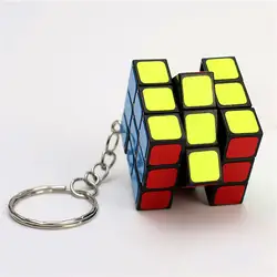 Красочные мини 3*3*3 Magic Cube брелок творческий Cube брелок повесить украшения