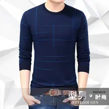 New arrival 2017 Autumn Men Casual long sleeve T-shirt men round collar render knitted Sweater Tops Tees men’s clothing MQA12