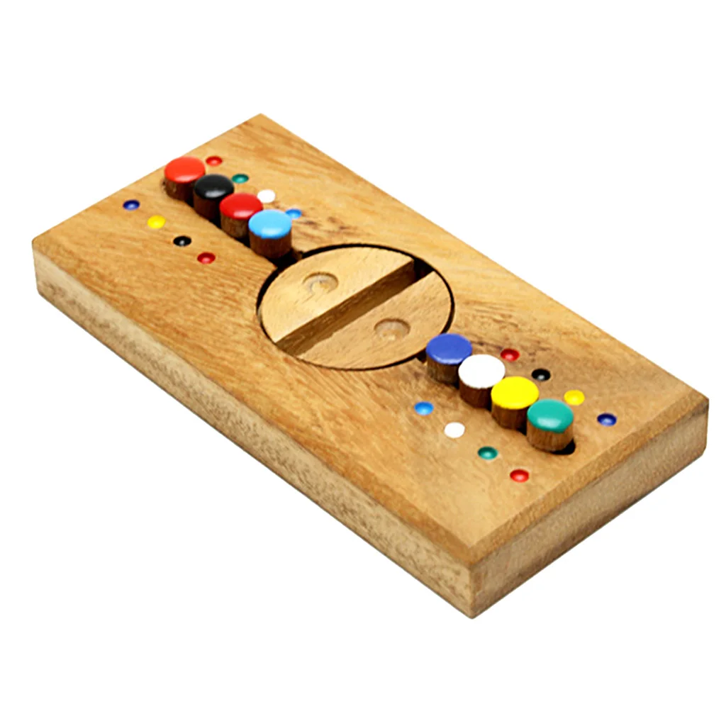MagiDeal Bar Moving Matching деревянные головоломки Пазлы IQ тестовая игра игрушка детская, развивающая игрушка