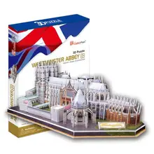 Abadia de Westminster T0442 3D Puzzles Manual de simulação DIY Construção de Modelos de Papel crianças Criativo dom brinquedos Educacionais Crianças