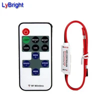 Один Цвет Дистанционное управление диммер DC 12 В 11 ключей РФ LED Управление Лер для LED один Цвет полосы света DC 12-24 В