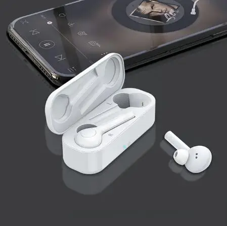 TW08 Bluetooth 5,0 наушники для всех смартфонов Беспроводная мини-гарнитура для samsung для Xiaomi huawei Спортивная гарнитура зарядное устройство коробка - Цвет: White