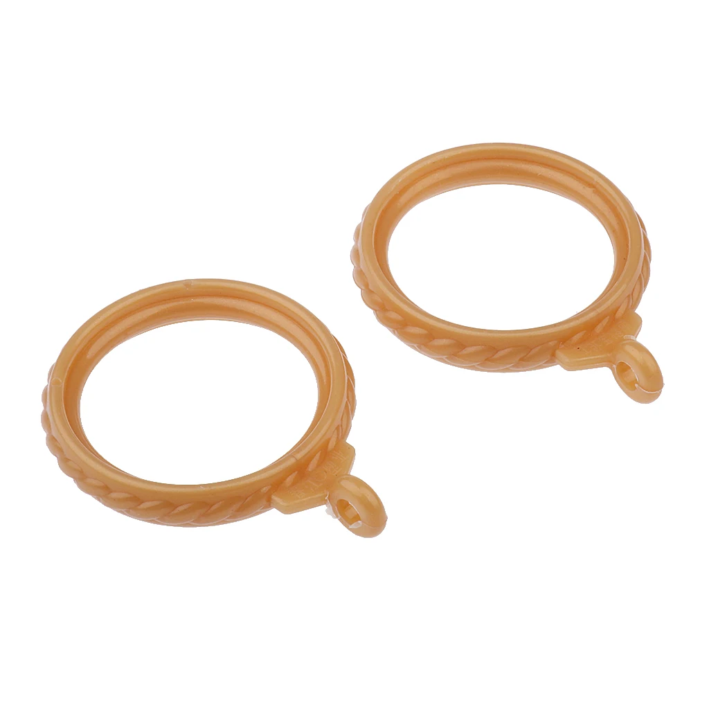 12Pcs Ancient Rome Curtain Rod Ring Hook Eyelet Shower Curtain Hook Panel Hanger - 35mm Silent Sliding Hook for Home Bathroom