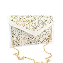 Ms. hand bag leather handbag chain envelope hollow bag