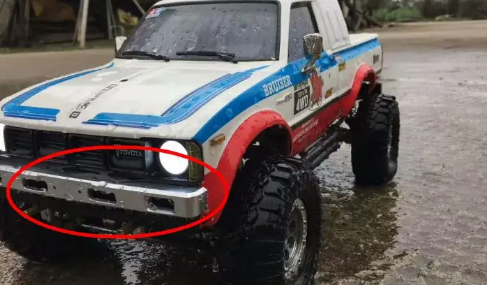 

1/14 scale rc Tamiya Toyota Bruiser 58519 1:10 hilux TF2 PICK-UP 4X4 TRUCK METAL Front Bumper Fender