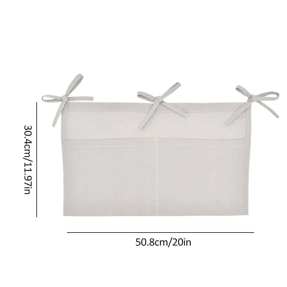 Baby Crib Organizer Bed Hanging Storage Bag For Baby Essentials Multi-Purpose Baby Bed Organizer Hanging Diaper Toys Tissue