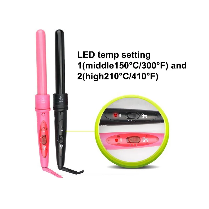 

Interchangeable 5 in 1 100% tourmaline ceramic set professional curling iron