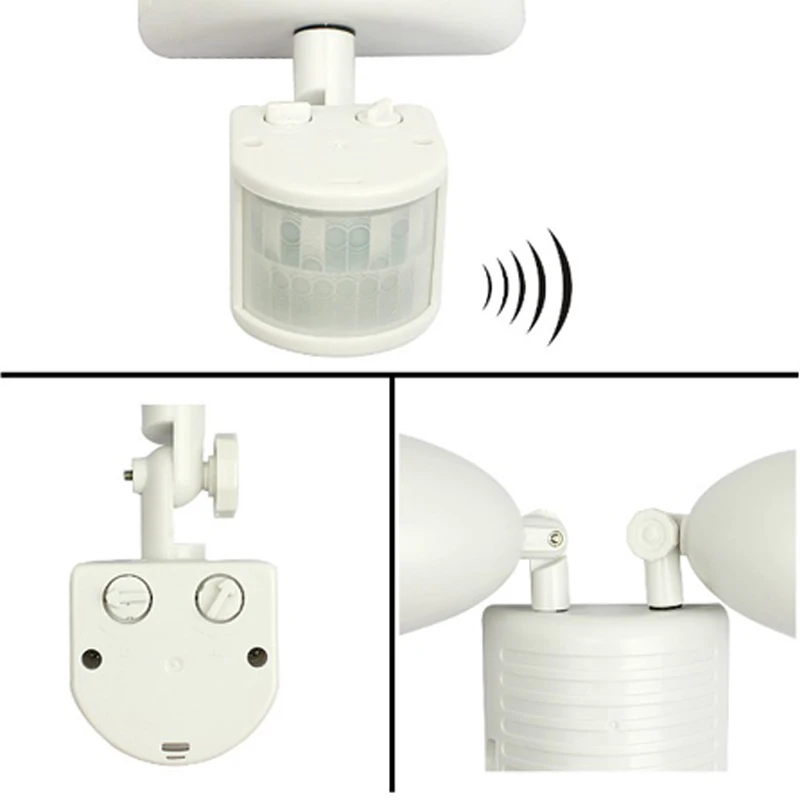 2019 New 22 LED Solar Light Body Sensor Outdoor Wall Lamp Double-headed Spotlights Highlight for Garden Yard (8)