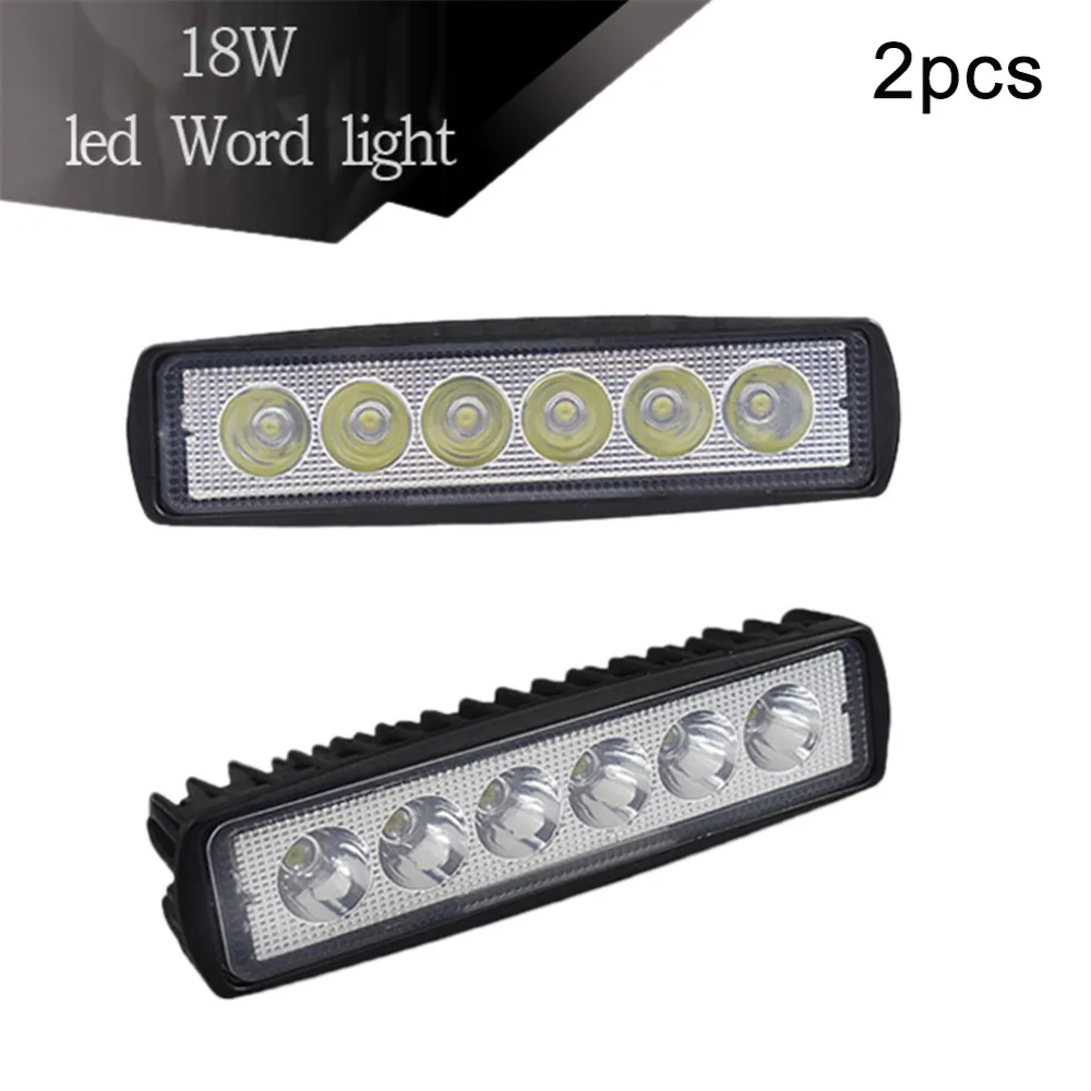 

2x 18w Led Working Light Spotlight Engineering Auxiliary Lights Off-Road Lights Car Suv Driving Lamp