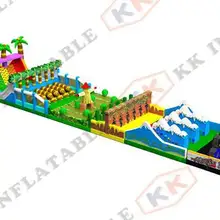 0,55 мм ПВХ брезент открытый большой OEM надувные препятствия