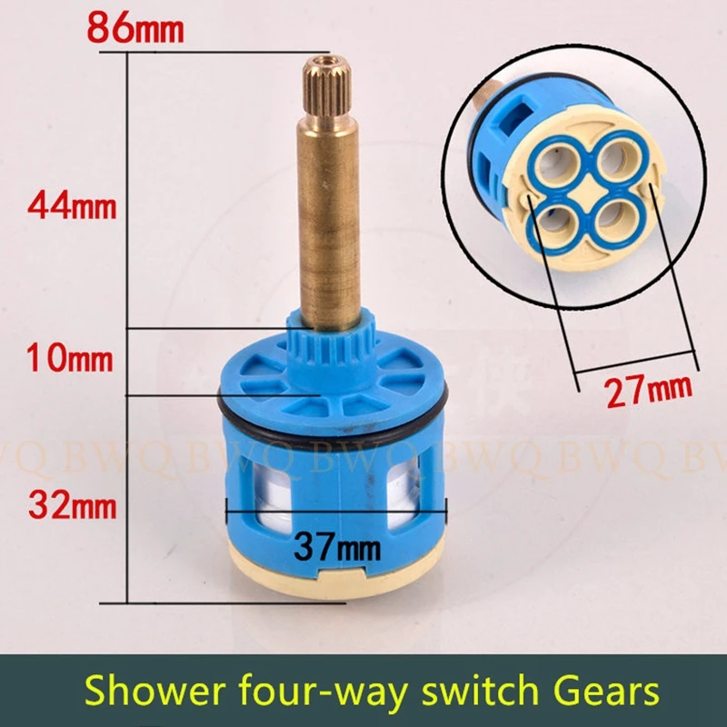 Четырехходовой переключатель для душа для термостатического картриджа, керамический кран, четырехколлекторный клапан, сердечник/Массажная Ванна
