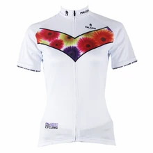 Женский короткий рукав Велоспорт Джерси Personas Хризантема одежда для велоспорта полиэстер дышащий для велоспорта Одежда Размер XS-6XL