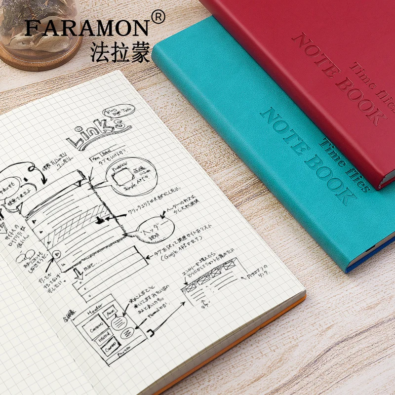 Клетчатый блокнот FARAMON плотный книжка в клетку 1 шт.|grid book|checkered notebookthick book |