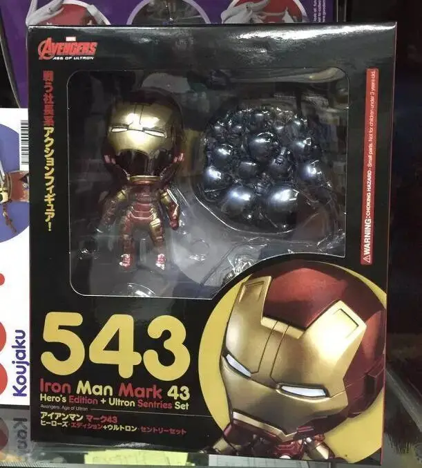 Nendoroid 543 Mark43 Marvel Мстители Милый Железный человек Tony полный набор ПВХ фигурка Коллекция Модель игрушки