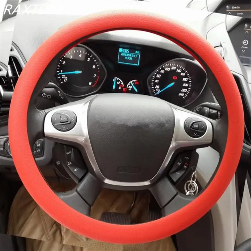 

Silicone Steering Wheel Cover Shell Skidproof Odorless Eco Friendly For Suzuki SX4 SWIFT Alto Liane Grand Vitara Jimny S-Cross