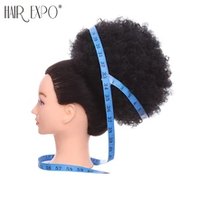 Cabelo curto sintético, 10 polegadas rabo de cavalo cordão afro cabelo encaracolado peças para mulheres cabelo encaracolado extensão