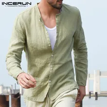 Новинка, модные мужские рубашки, Повседневная рубашка, платье, хлопок, длинный рукав, облегающий крой, осенние мужские топы, Белый Хаки, одноцветная Мужская футболка, Camisa Hombre