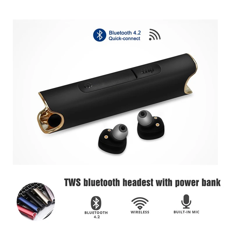 

KOWINVIN S2 True wireless Bluetooth Earphones Mini TWS Earbuds IPX7 Waterproof Twins Stereo Music Headset For iPhone Samsung