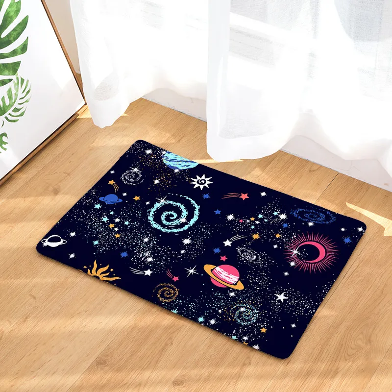 

Cross-border law Laiwu 3d printing carpet Space bedroom home living room carpet cartoon printing mats mats custom