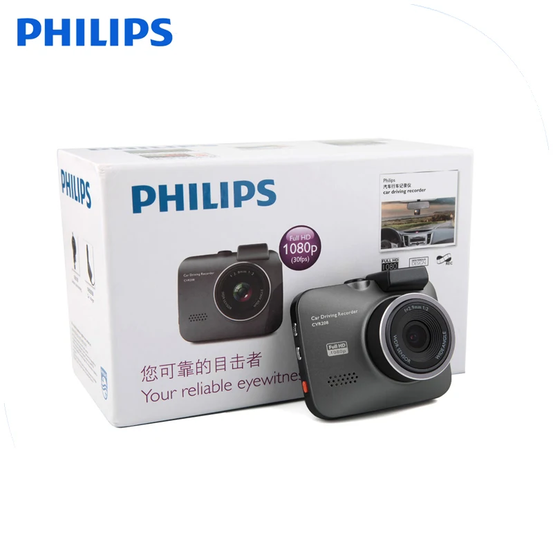 Автомобильный видеорегистратор Philips, Wi-Fi, g-сенсор, DVR камера, Full HD, видео рекордер с 1080 P, широкий угол, реальный Велоспорт, запись, каркордер