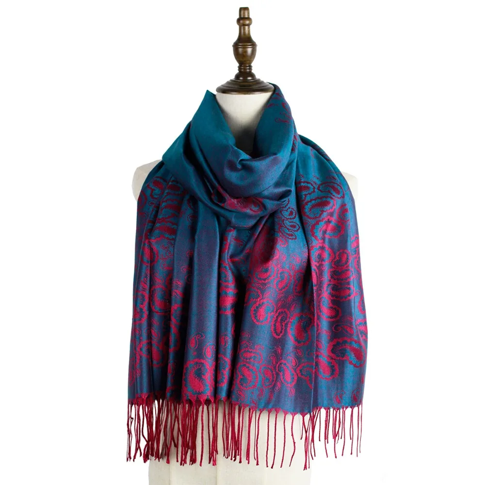 

paisley woven shawl fashion mujer scarves long capes jacquard winter kashmir pashmina scarfs shawls hijab femme muffler stole