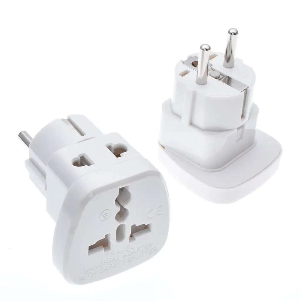 1to2 Universal UK/US/EU/AU 3 Pins 2 Socket to Germany France South Korea 4.8mm Travel Power Adapter Plug safety shutter | Обустройство
