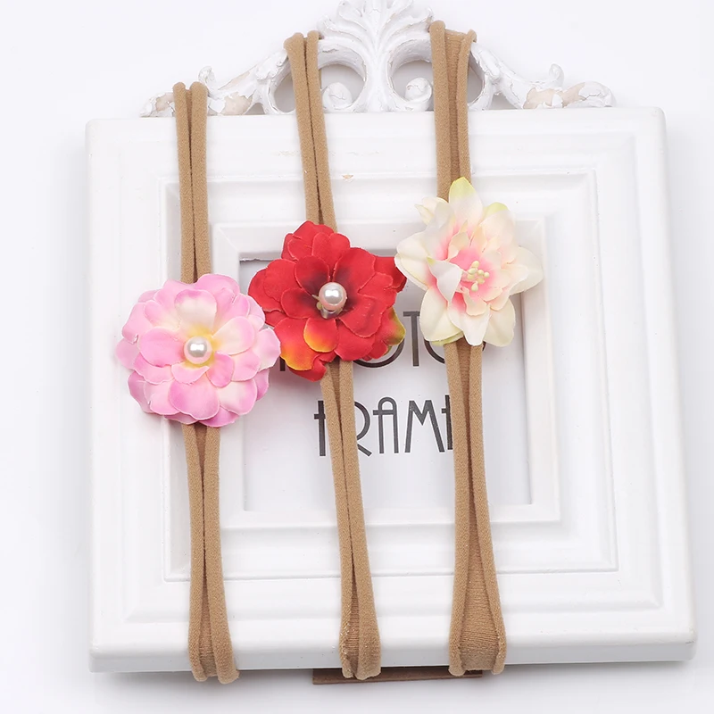 

3PCS/Set Multi color Kids flower headband frist birthday crown newborn headwear photo prop floral crown headwear