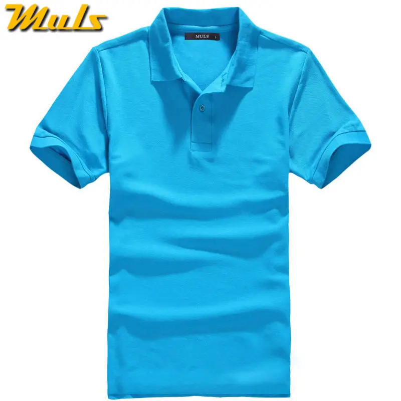 16 цветов Летние Стильные однотонные рубашки поло для мужчин и женщин качественные брендовые хлопковые короткие мужские женские Поло camisa masculina hacket быстросохнущие - Цвет: Light Blue