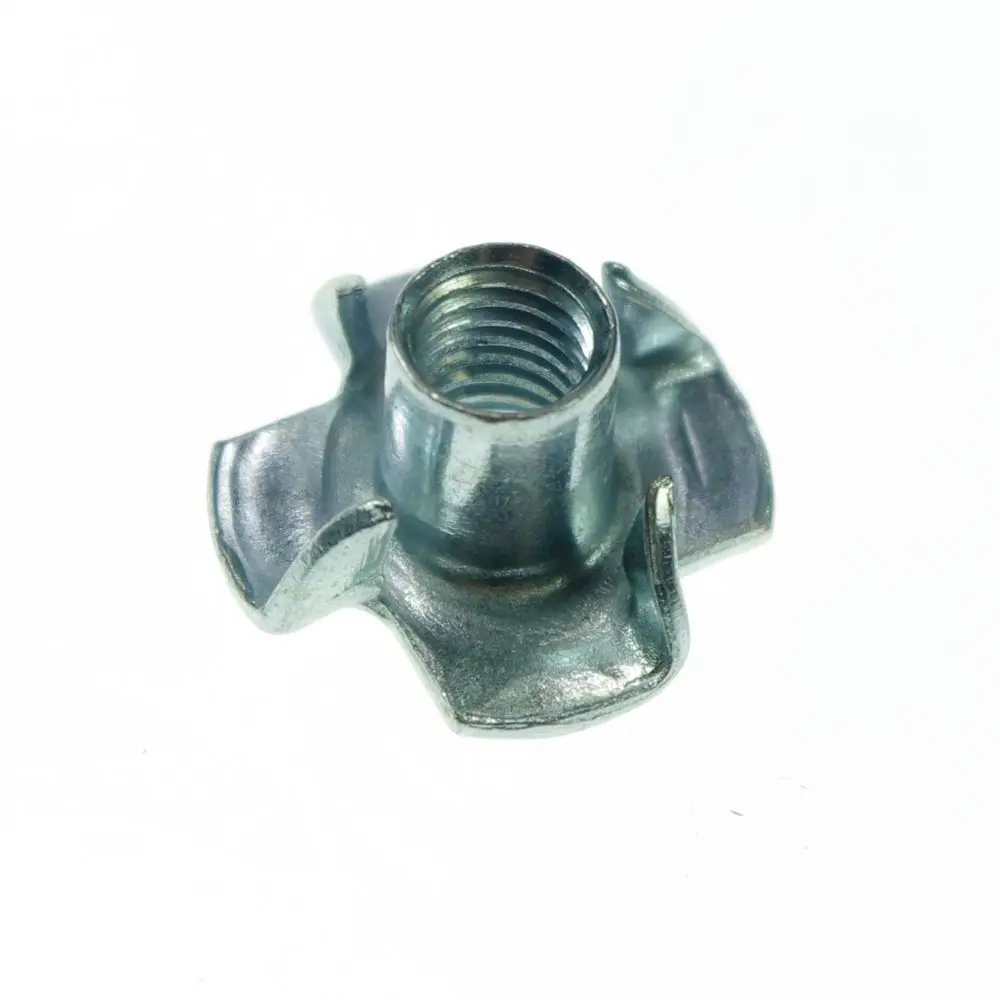 Lot25 Metric M8 Zinc Plated Steel T Nuts Blind Nuts 4 Prongs Knock In