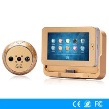 Alta Calidad 4.3 LCD Digital de Vídeo 170 de Ancho Ángulo Auto record espectador de la puerta timbre ojo cámara motion detección pir noche visión