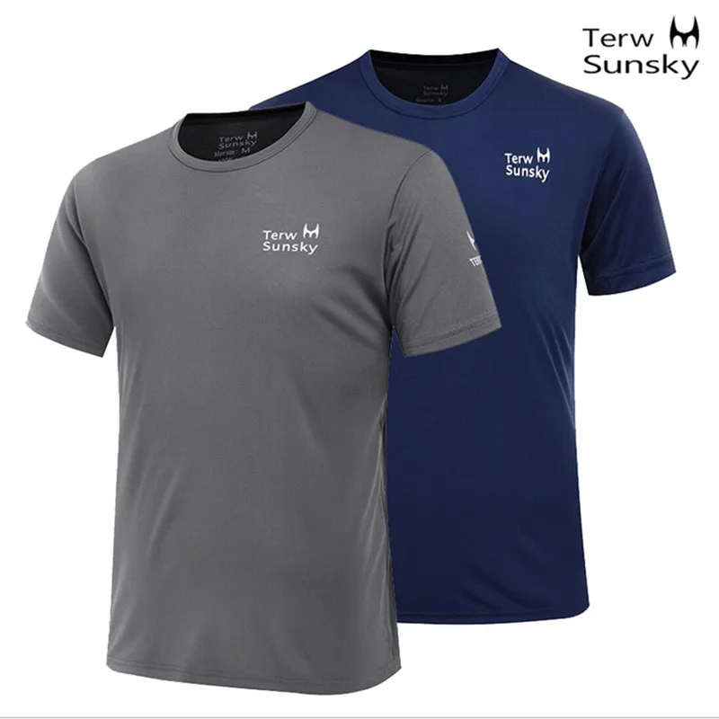

Free Shipping--2015 Terwsunsky News HQ Men's Outdoor Quick-drying Short-sleeve Running Hiking T-shirt T001