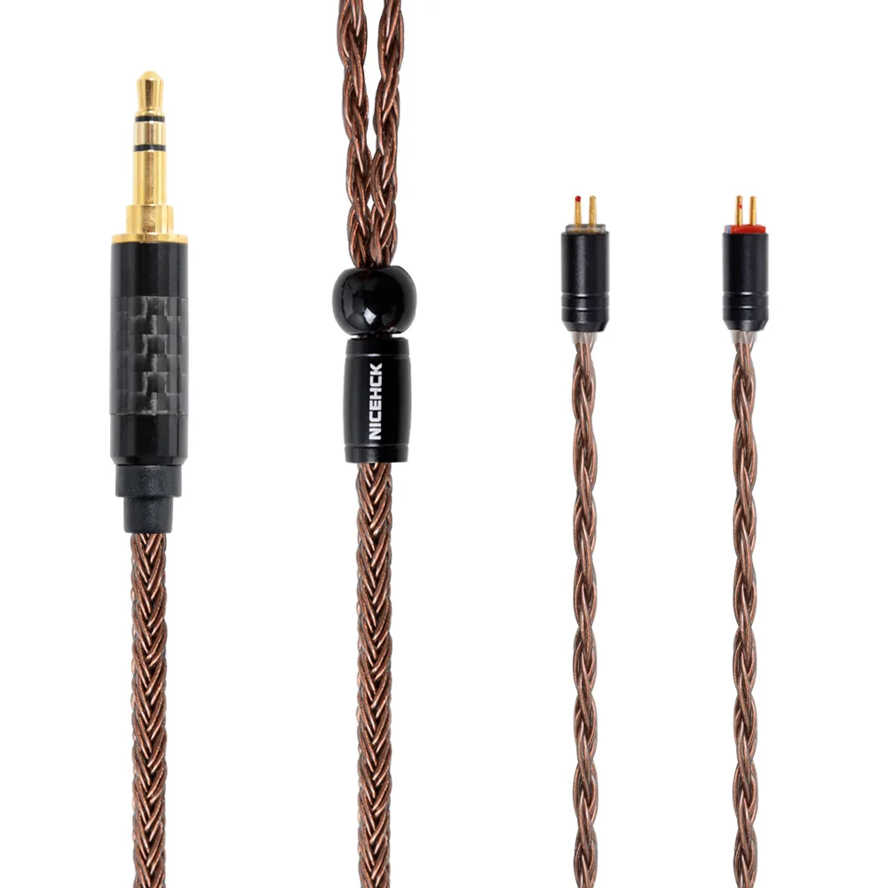 NICEHCK 16 Ядро высокой чистоты медный кабель 3,5/2,5 мм MMCX/2Pin Соединительный кабель для TRNV90 KZZSX CCAC12 NICEHCK NX7 PRO/F3/M6 - Цвет: 3.5mm plug with 2PIN