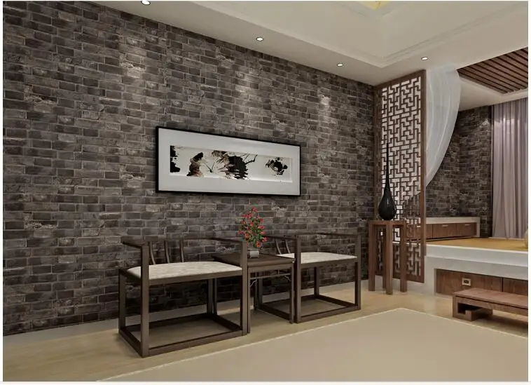 Beibehang китайские обои ретро культура обои с каменной кладкой гостиной дорожка магазин украшения кирпич papel де parede
