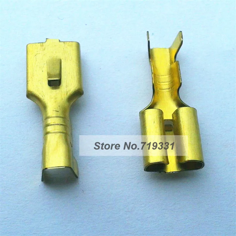 NON INSULATED 6.3mm SPADE BRASS TERMINAL CONNECTOR FEMALE WITH LOCKING