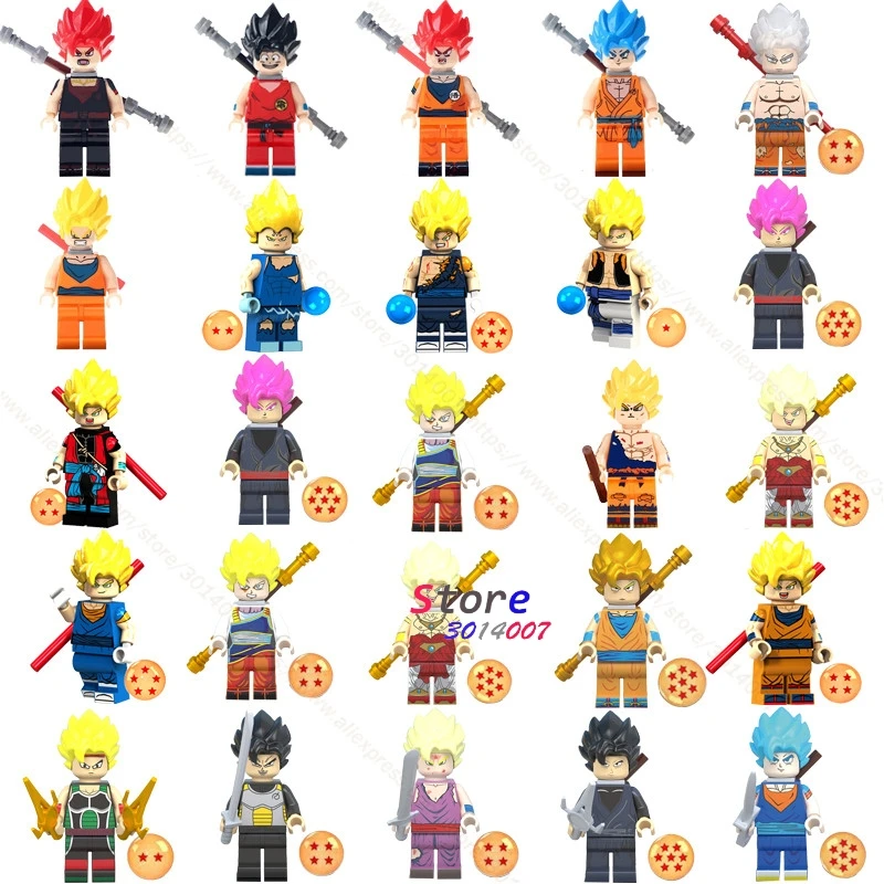 

Single Building Blocks Dragon Ball Z Goku Vegeta Comics movie Collection Series construction Sailor Moon toy for children