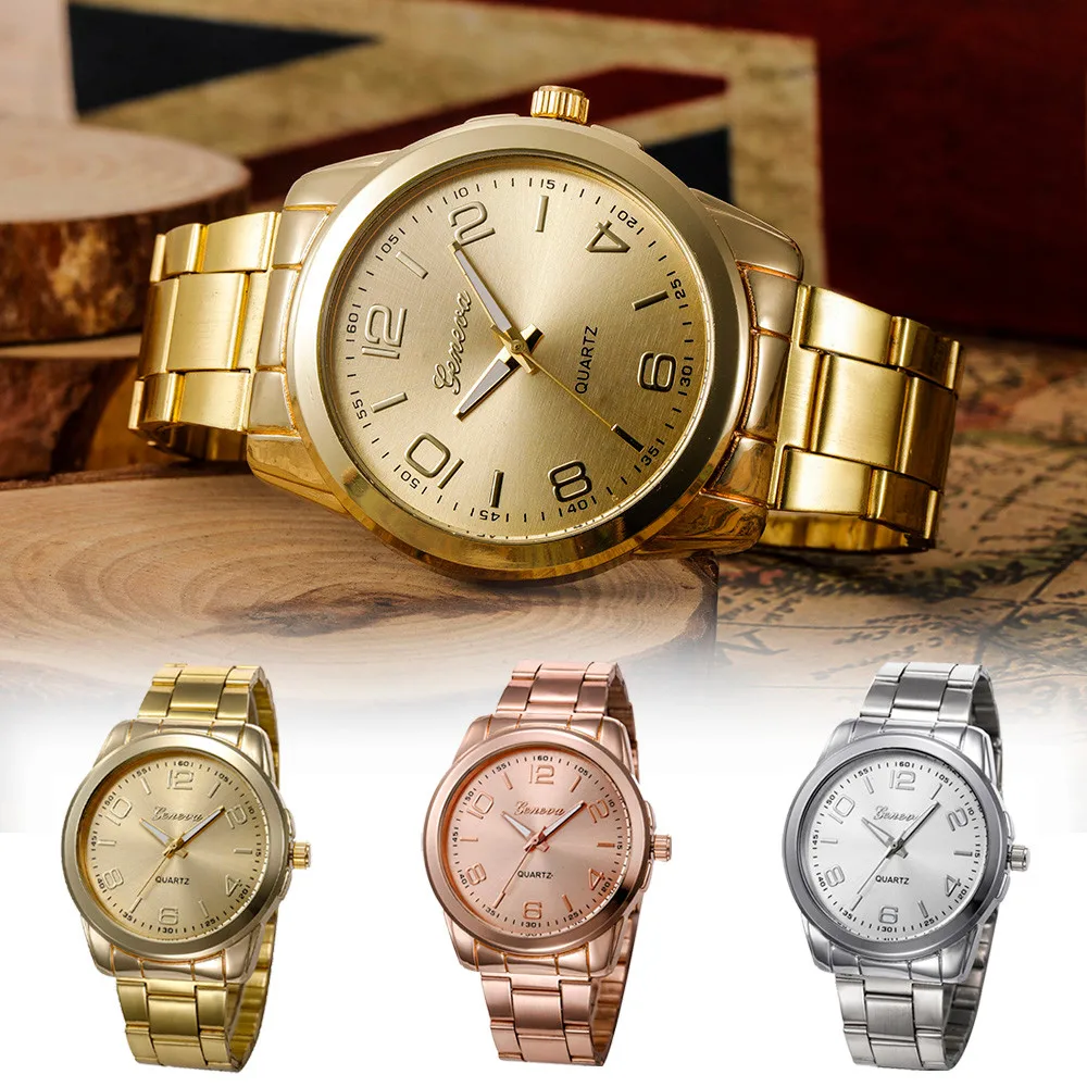 

Quartz Wristwatch relojio mujer Fashion Women Men Simple Stainless Steel Analog Quartz Wrist Watch Casual Women Watches
