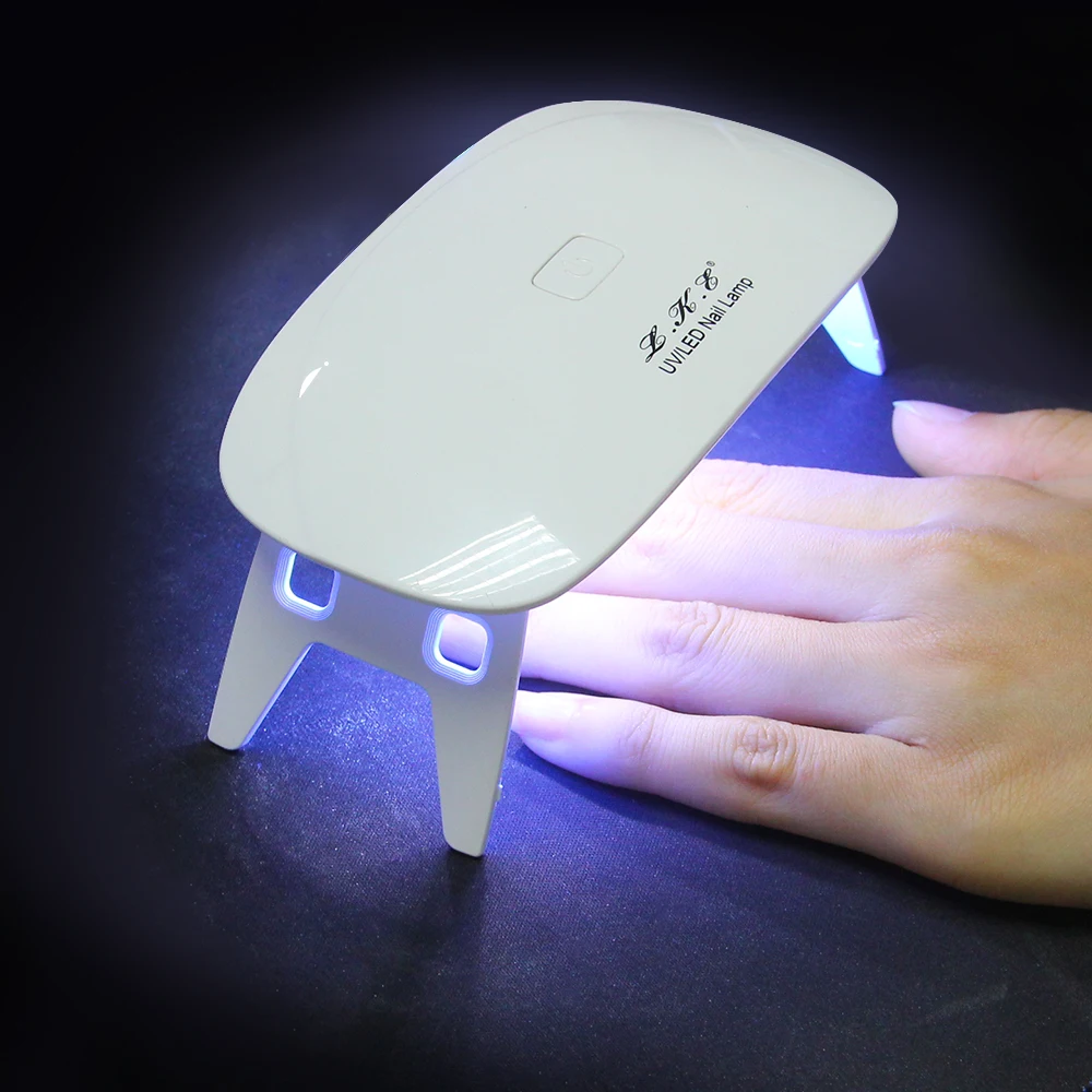LKE 12W Nail Dryer LED UV Lamp Micro USB Gel Varnish Curing Machine For
