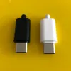 2PCS/LOT YT2156  TYPE-C USB Plug Male connector Black/White  welding Data OTG line interface  DIY data cable accessories ► Photo 3/3