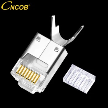

CNCOB two-piece, Ethernet connector rj45 network cable crystal head Gigabit network connector 8P8C modular computer plug 30pcs