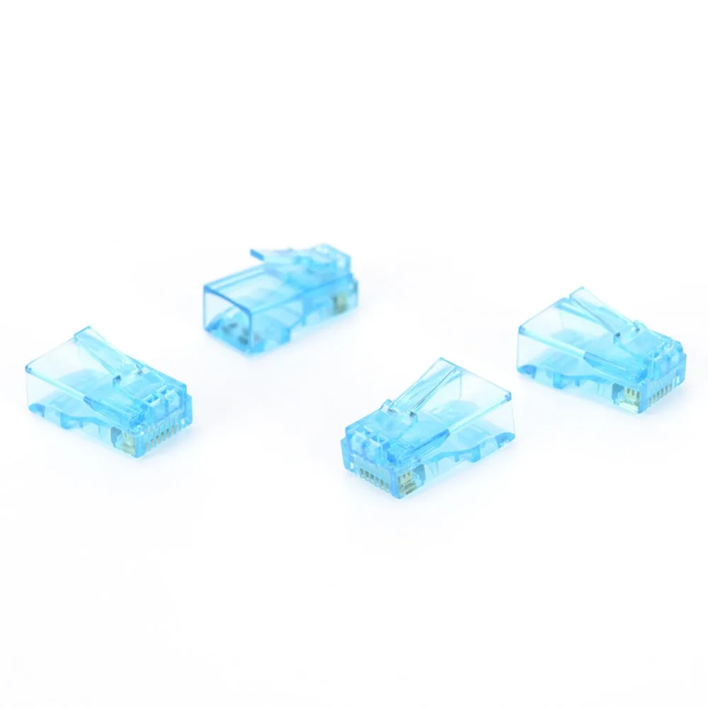 50 шт. цветные модульные Сетевые штекеры RJ45 8P8C CAT5 CAT5E|Компьютерные кабели и
