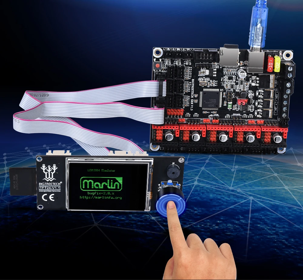 Bigtreetech tela de toque tft24 v1.1, 12864lcd