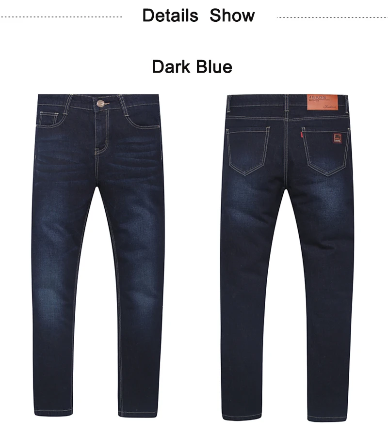 Мужские модные зимние джинсы мужские синие узкие Стрейчевые плотные бархатные брюки теплые джинсы повседневные флисовые брюки мужские большие размеры 48