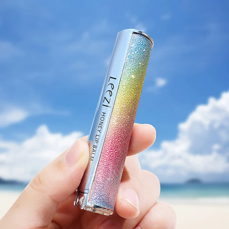 

1 Pcs 2 in 1 Lip Balm Lipstick Color Changing Moisturizer with Shining Starry Case @ME88
