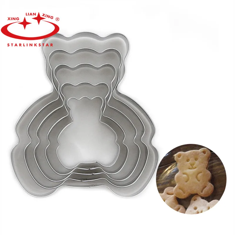 

Starlinkstar 5 Pc Xiong-shaped Cake Mold Stainless Steel Bear Chocolate Baking Mold for Kitchen Tools