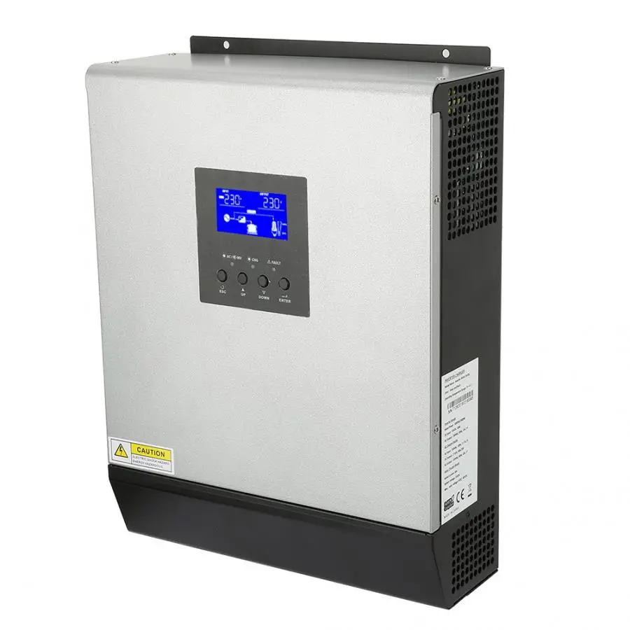 3KVA 2400W Гибридный инвертор для солнечной батареи Чистая синусоида 50A 24V Контроллер заряда