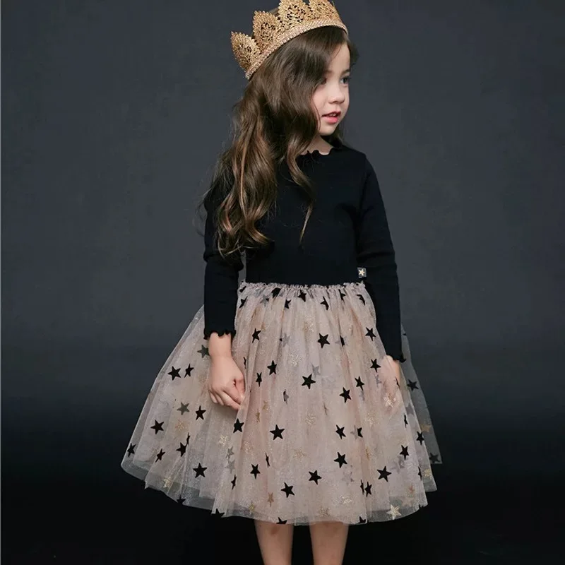Платье для малышей пышная сетчатая одежда с блестками для маленьких девочек милые праздничные платья на день рождения хлопковые весенне-осенние зимние платья-пачки принцессы