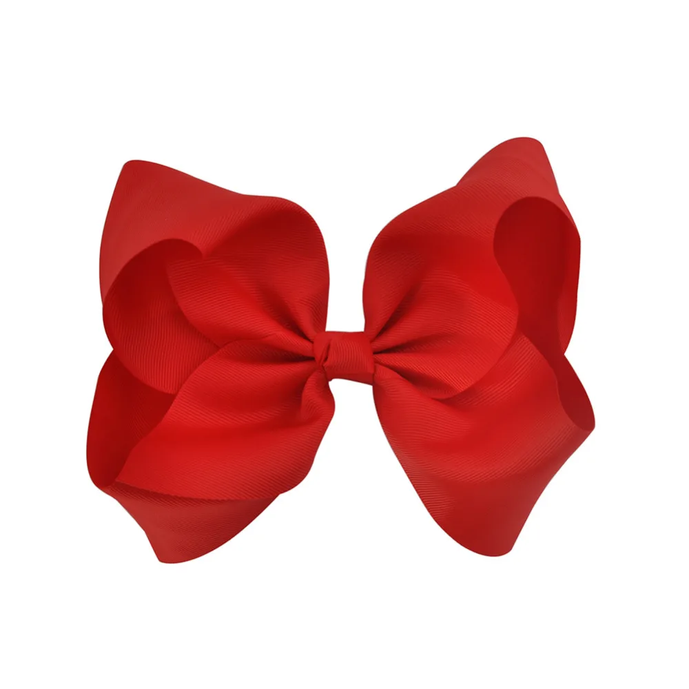 

8 Inch New French Clip Large Solid Grosgrain Ribbon Hair Bow Strong Barrette Paris Flower Bows For Women Girls Hair Accessories
