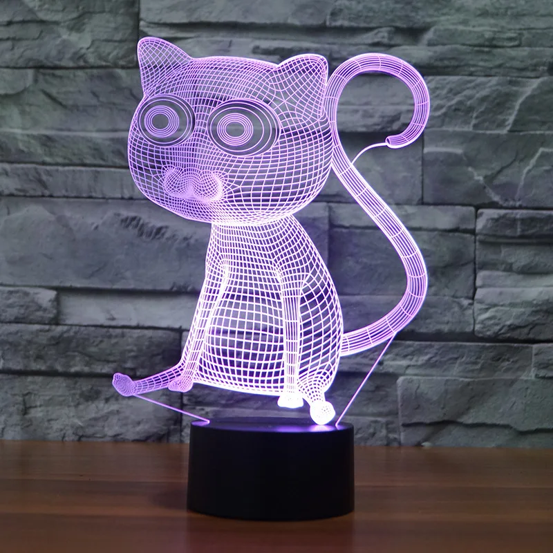 3d светильник с большим глазом в виде кошки, новинка, электронные продукты, креативный Usb Настольный светодиодный ночник, светильник для детской комнаты, Usb светодиодная детская лампа