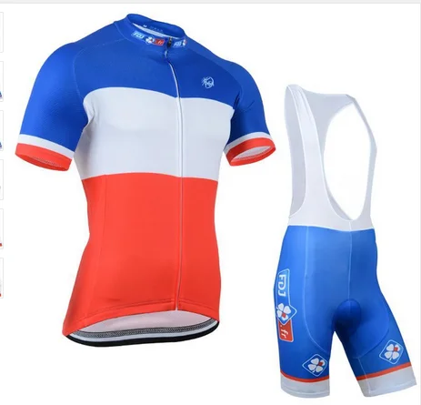 Prix pour 2016 pro FDJ vélo jersey cycling team vêtements à séchage rapide à vélo bavoirs ensemble avec gel pad vélo porter livraison gratuite Prix pour 2016 pro FDJ vélo jersey cycling team vêtements à séchage rapide à vélo bavoirs ensemble avec gel pad vélo porter livraison gratuite